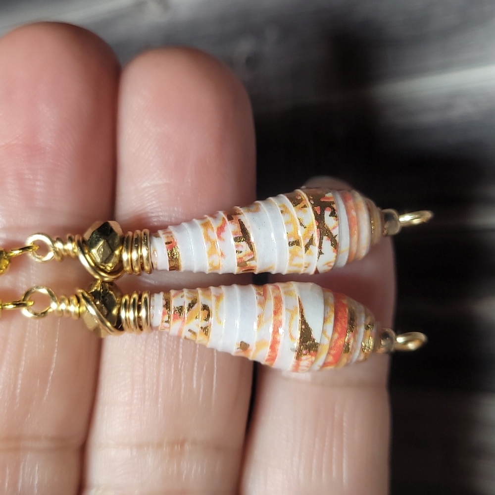 Handmade Paper Bead Earrings
